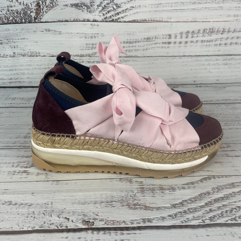 Free People Chapmin Womens US 7 Espadrille Sneakers Rose Burgundy - Picture 4 of 11